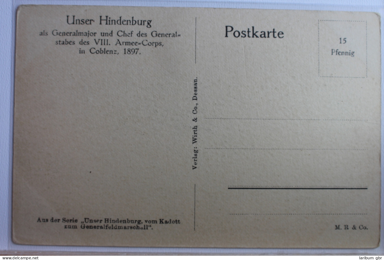 AK Deutschland Porträtkarte - Generalmajor Von Hindenburg Ungebraucht #PD475 - Other & Unclassified