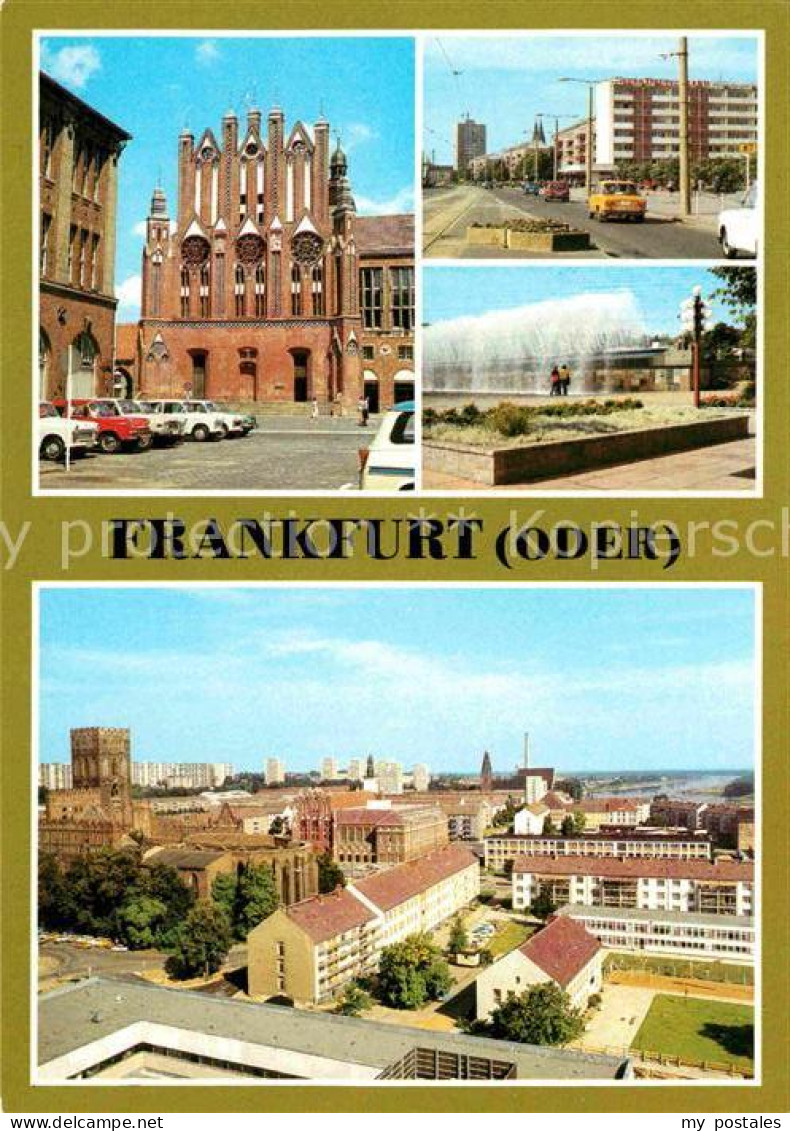 72617224 Frankfurt Oder Rathaus Giebelseite Karl Marx Str Wasserspiele Teilansic - Frankfurt A. D. Oder