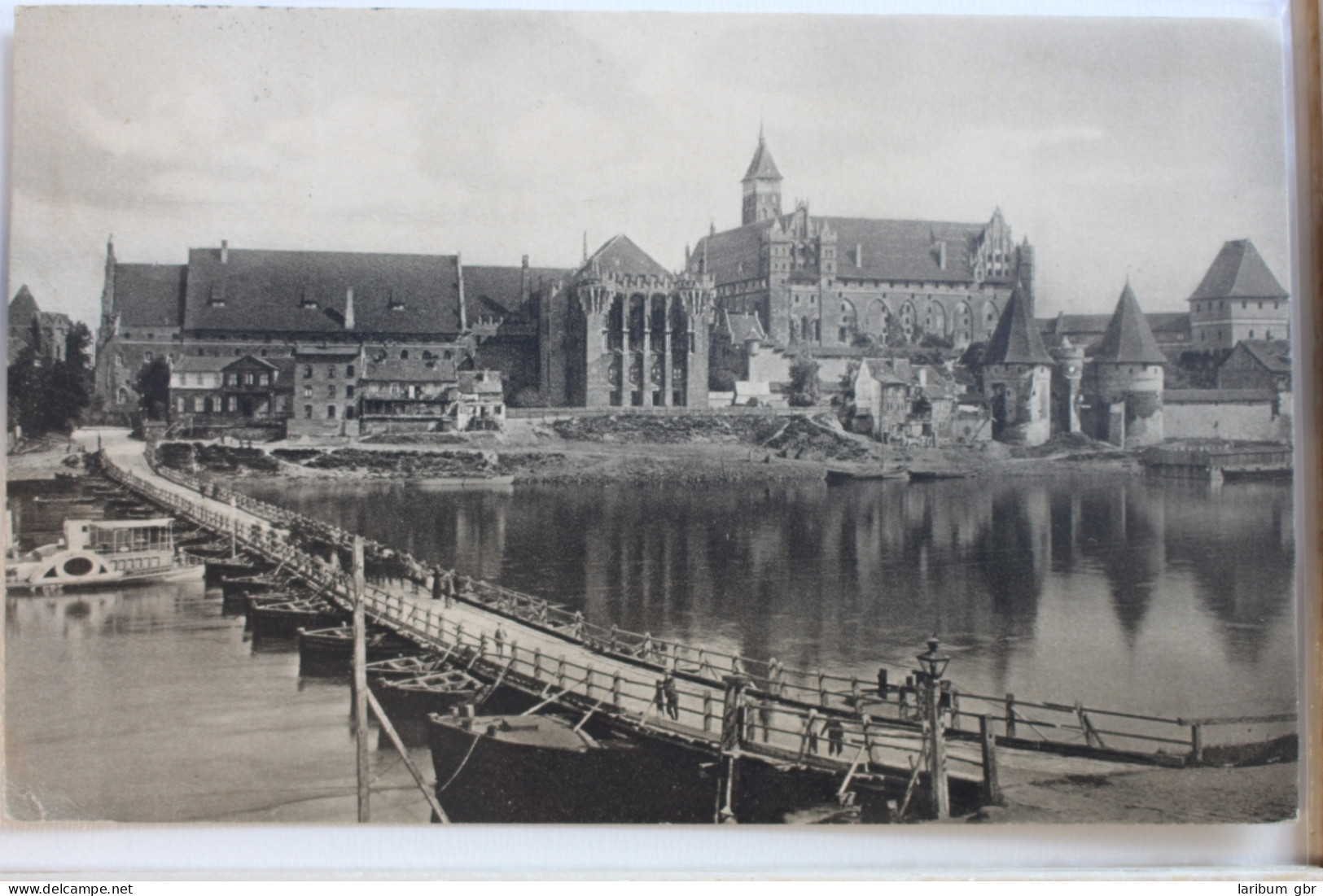 AK Marienburg Die Marienburg Mit Schiffbrücke 1924 Gebraucht #PD628 - Westpreussen