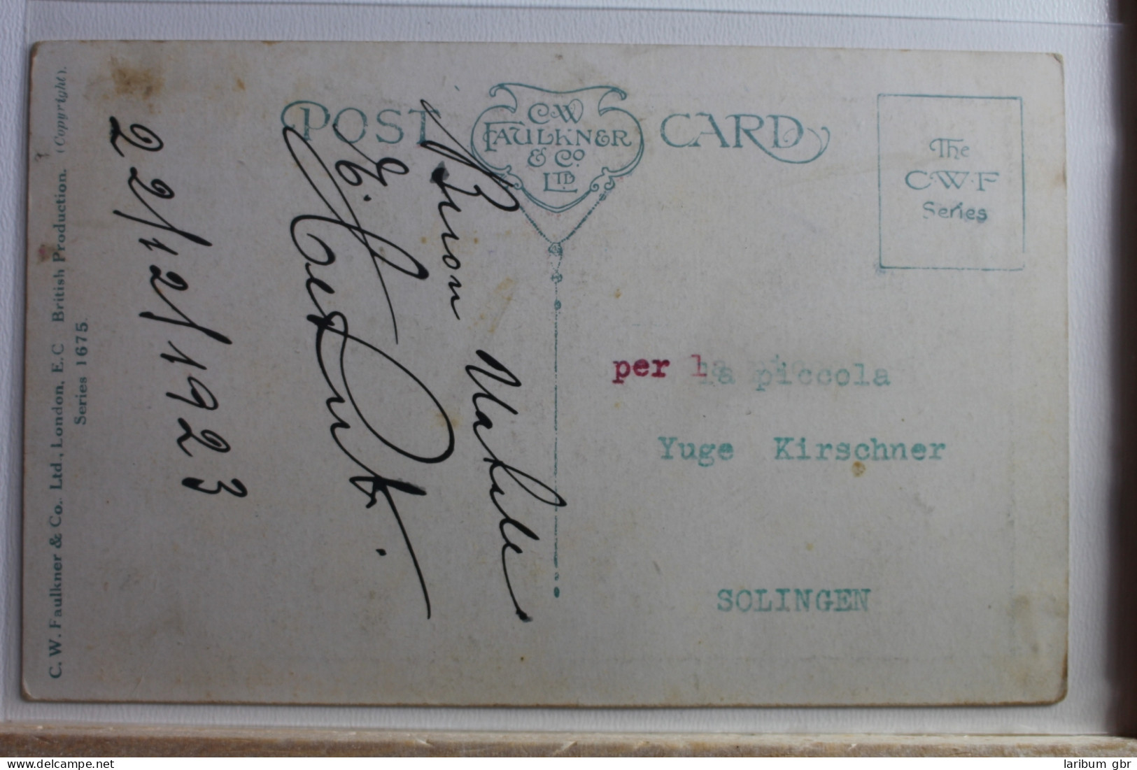 AK Großbritannien Künstlerkarte 1923 Gebraucht #PD647 - Other & Unclassified