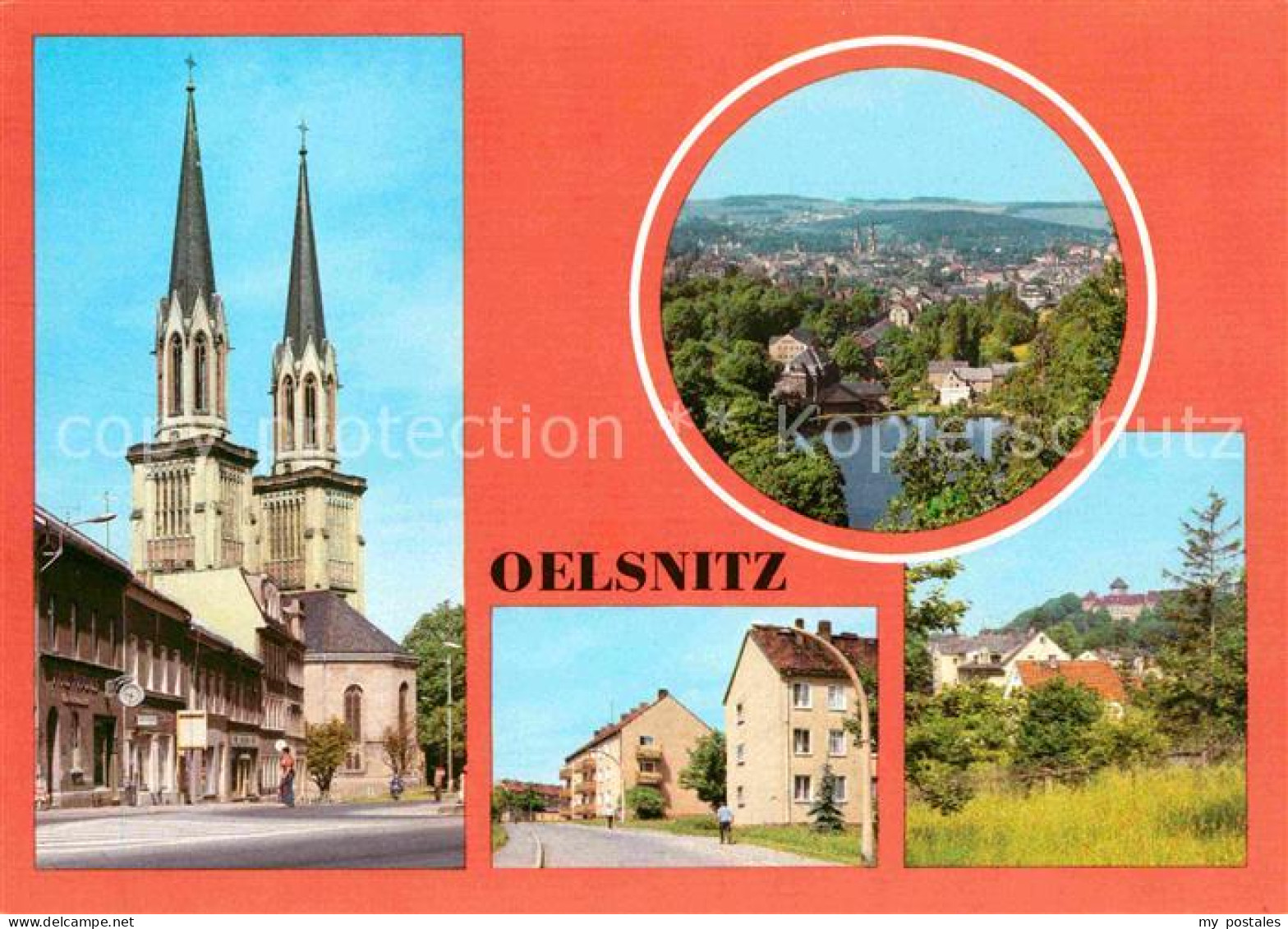 72616796 Oelsnitz Vogtland Adorfer Str Teilansicht Strasse Des Friedens Schloss  - Oelsnitz I. Vogtl.