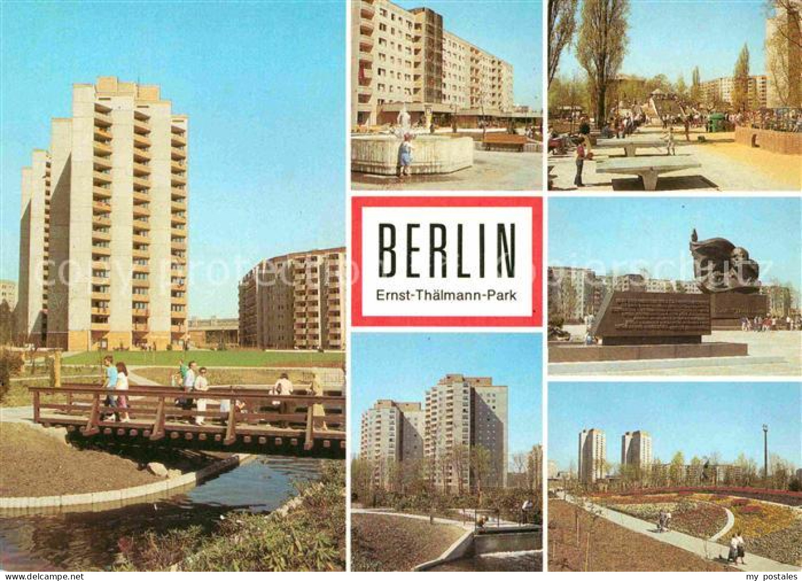 72616792 Berlin Goldfischteich Brunnen Hochhaeuser Franz Dahlem Str Kinderspielp - Autres & Non Classés