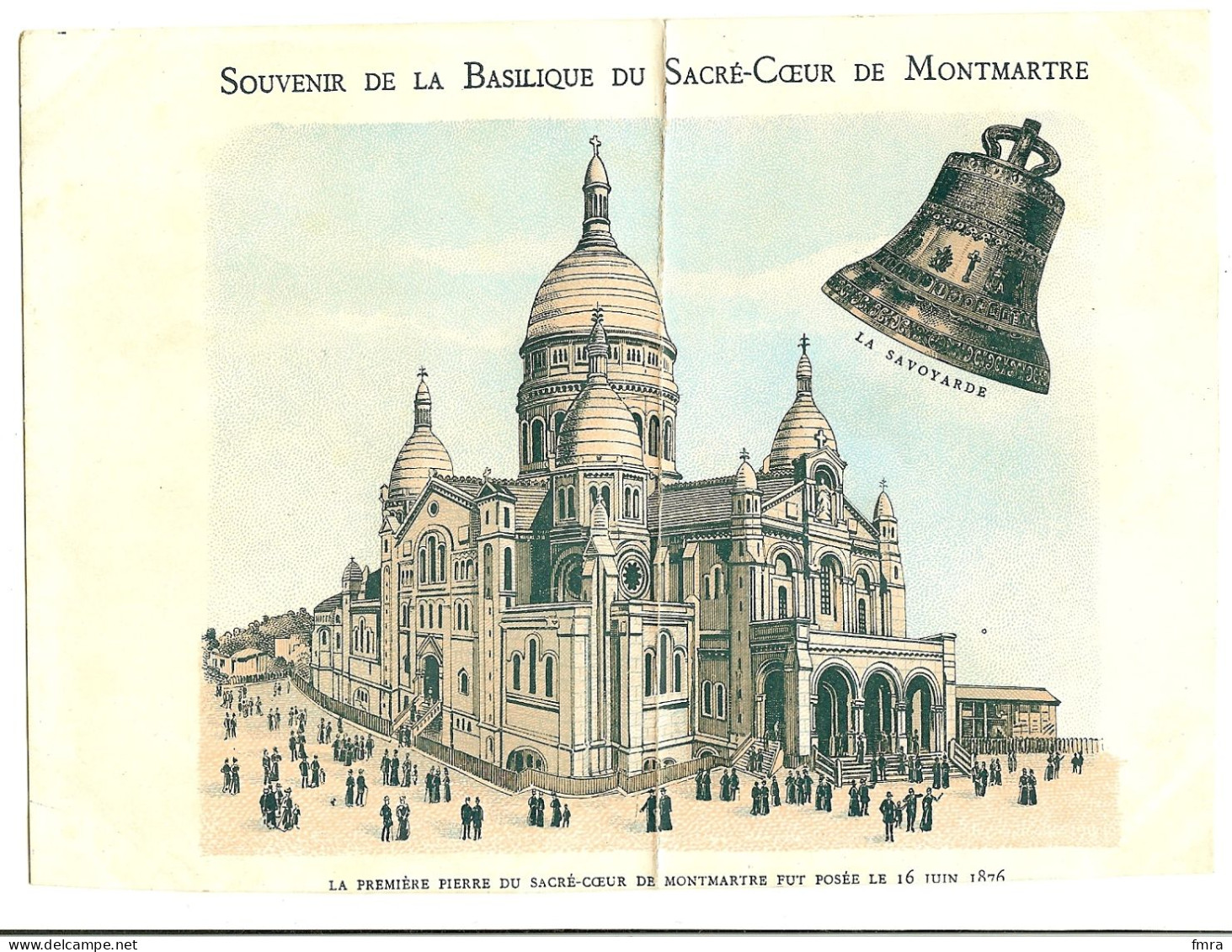 Carton Souvenir De La Basilique Du Sacré-Cœur De MONTMARTRE   /GP18 - Sacré Coeur