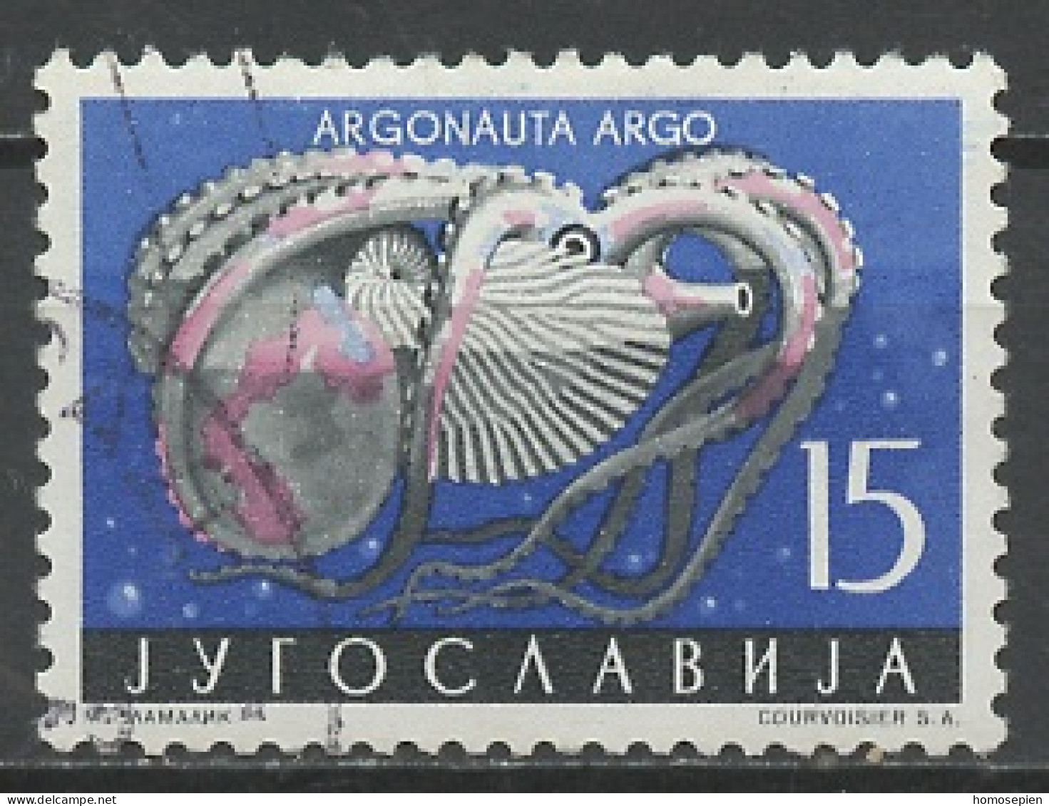 Yougoslavie - Jugoslawien - Yugoslavia 1956 Y&T N°698 - Michel N°796 (o) - 15d Argonaute - Used Stamps