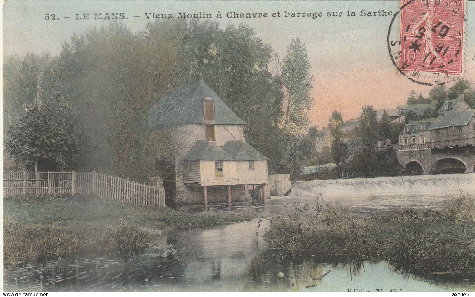 Le Mans 72 (10501) Vieux Moulin à Chanvre Et Barrage Sur La Sarthe - Le Mans