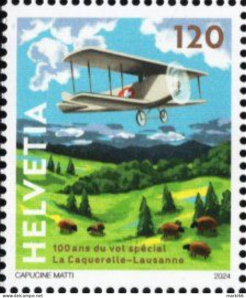 Switzerland - 2024 - Centenary Of La Caquerelle - Lausanne Special Flight - Mint Stamp - Ongebruikt