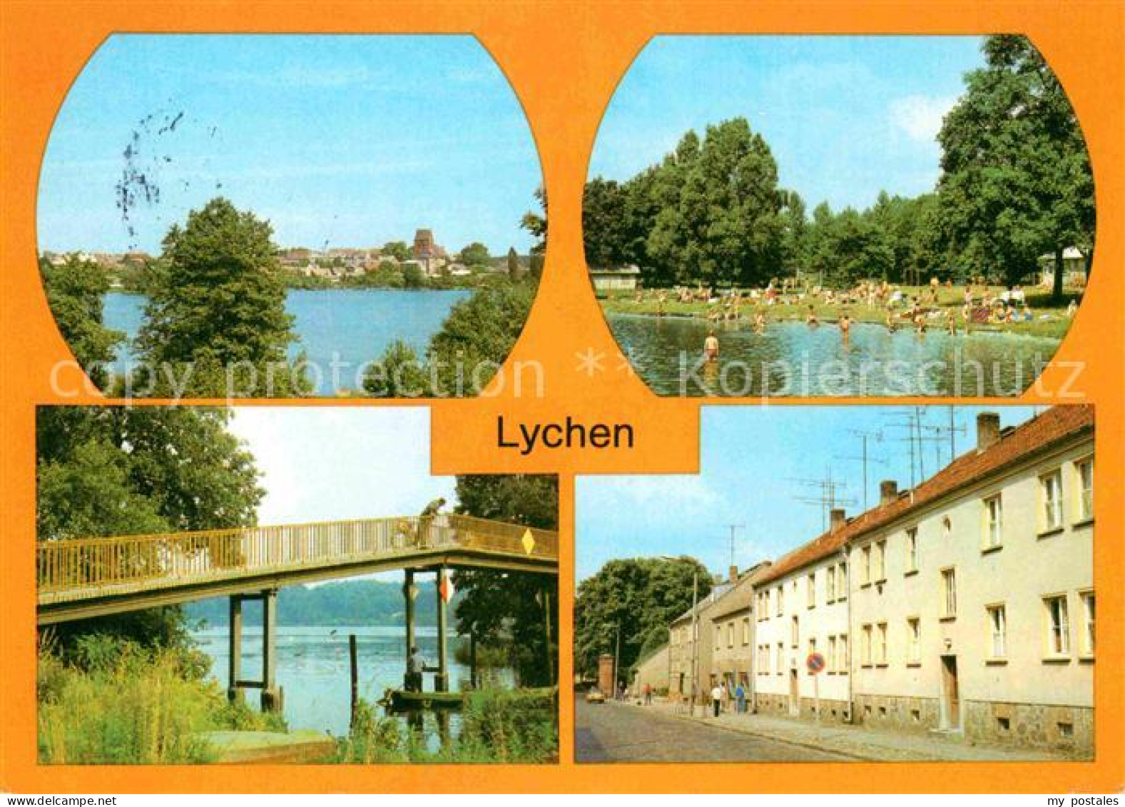 72616329 Lychen Stadtsee Strandbad Grosser Lychensee Fussgaengerbruecke Fuersten - Lychen