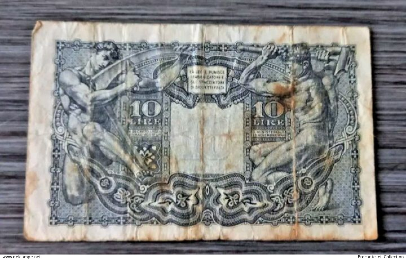 Billet 10 Lire Italie 1944 - Italië – 10 Lire