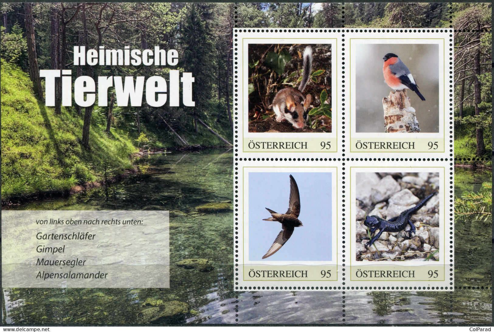 AUSTRIA - 2024 - SOUVENIR SHEET MNH ** - Domestic Fauna - Unused Stamps