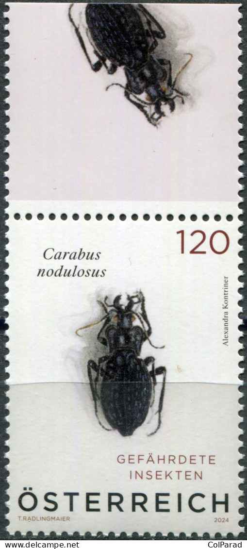 AUSTRIA - 2024 - STAMP MNH ** - Black Pit Beetle (Carabus Nodulosus) (IV) - Unused Stamps