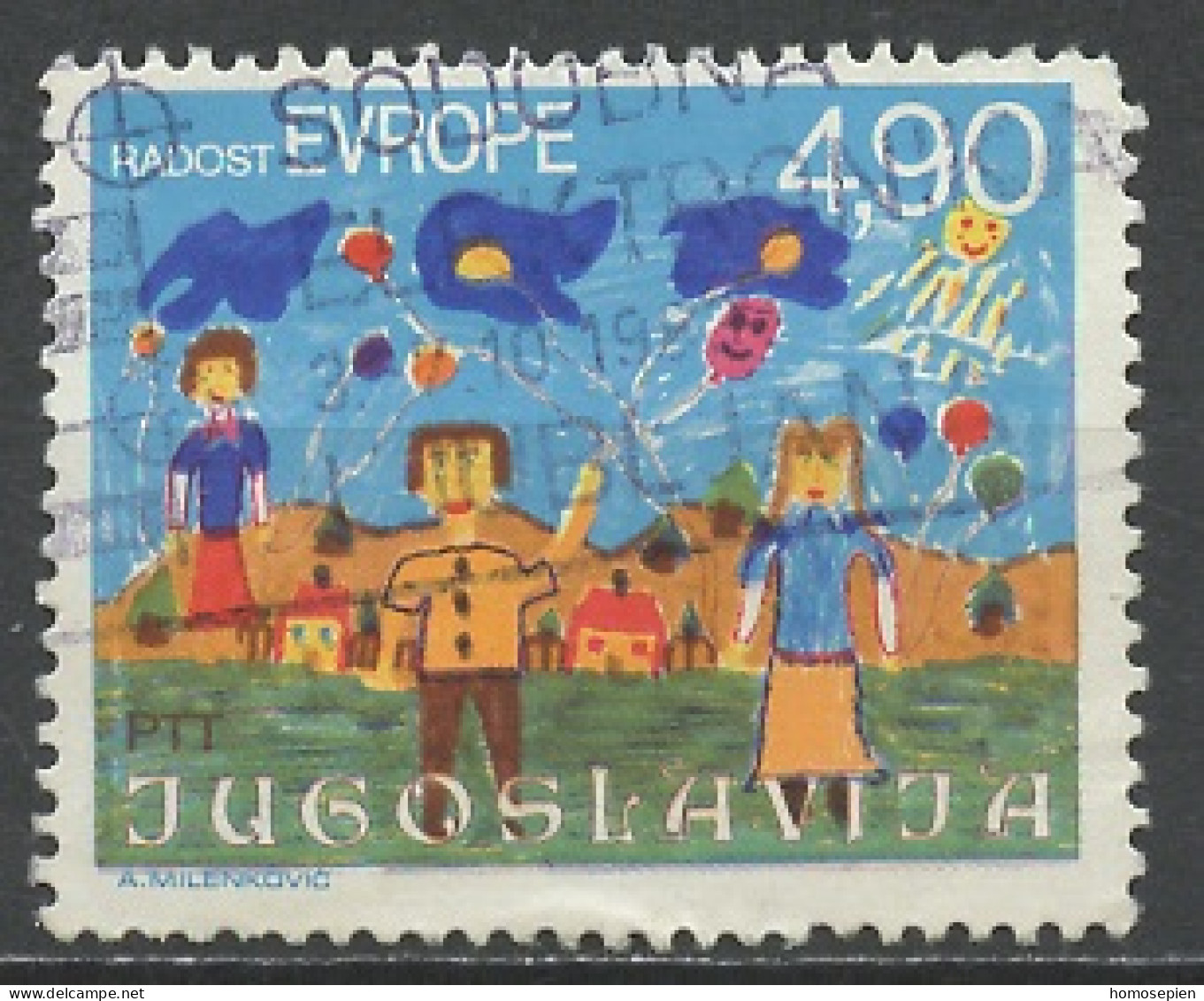 Yougoslavie - Jugoslawien - Yugoslavia 1980 Y&T N°1740  - Michel N°1854 (o) - 4,90d Joie De L'Europe - Used Stamps