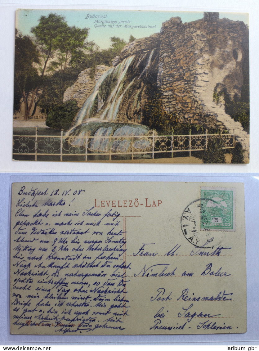 AK Budapest Quelle Auf Der Margaretheninsel 1908 Gebraucht #PB322 - Hungary