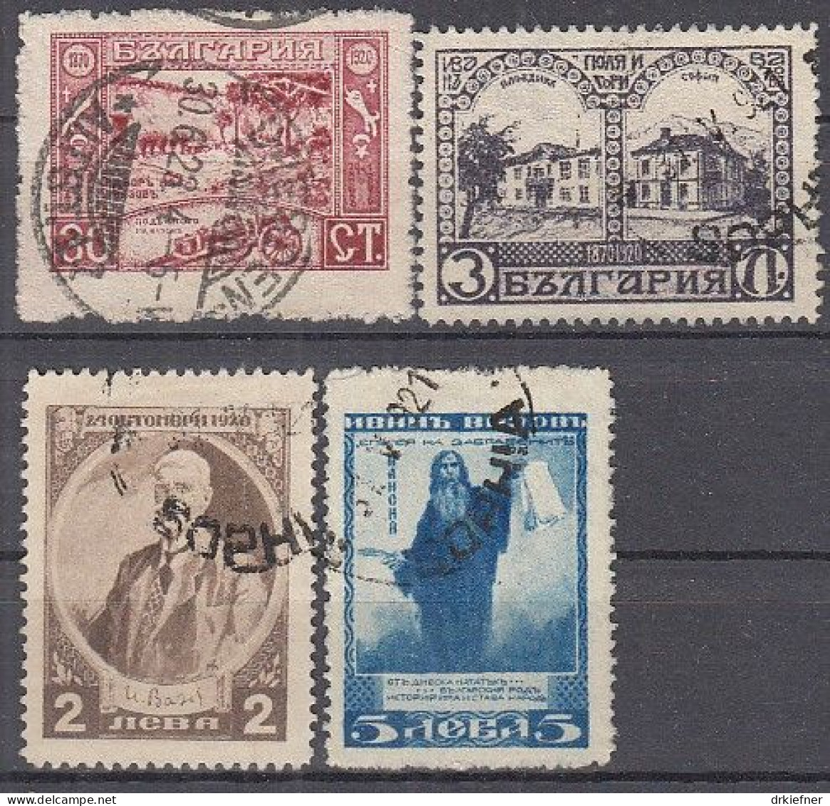BULGARIEN  145, 148-150, Gestempelt, Iwan Wasow, 1920 - Gebraucht