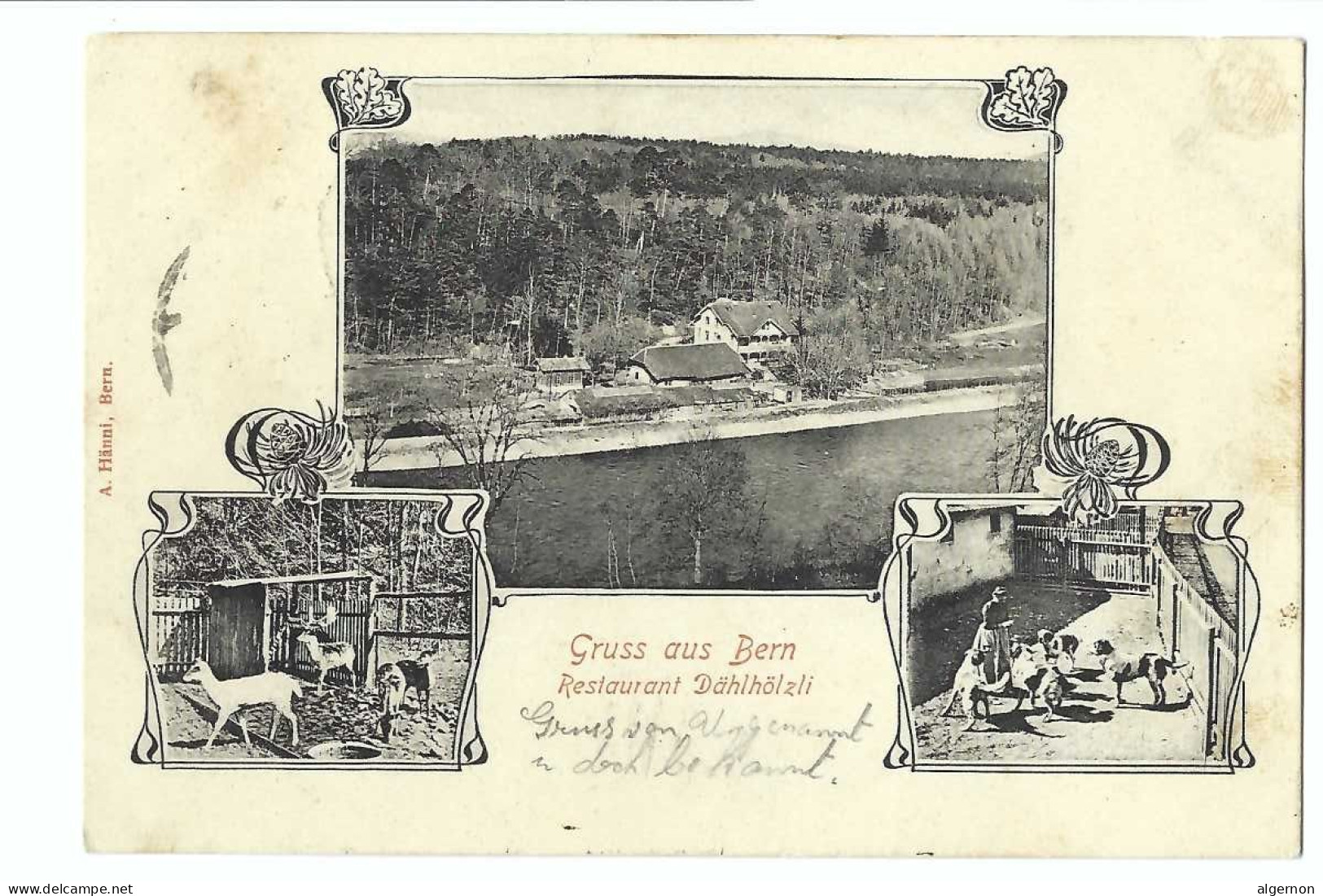 32571 - Gruss Aus Bern Restaurant Dählhölzli Multivues  Circulée1905 - Bern