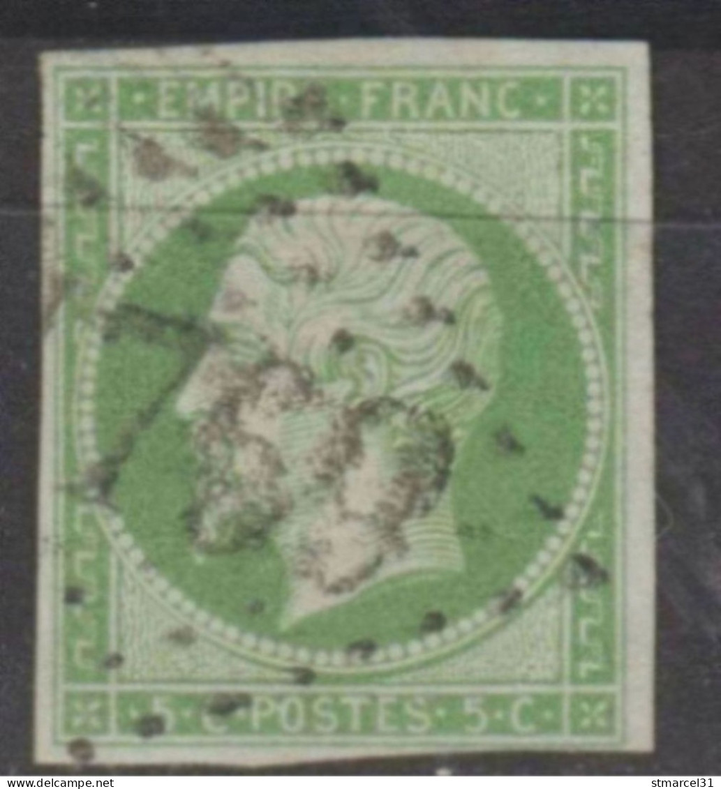 LGC TRES RARE Sur N°12 OBLI LGC 4769 Sauveterre (Lot-et-Garonne 40€) TBE/LUXE Signé - 1853-1860 Napoleon III
