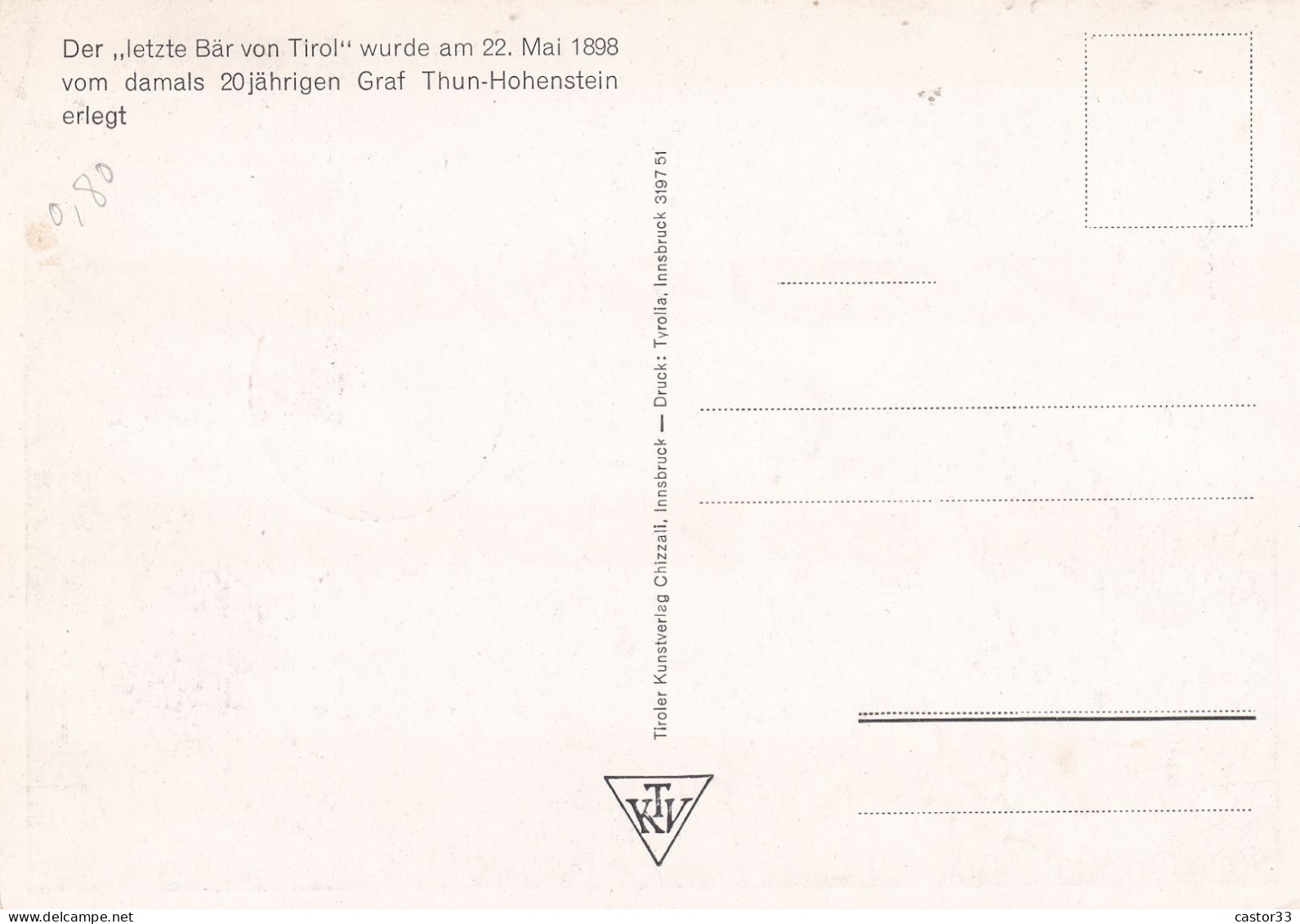 Carte Postale Ours - Sonstige & Ohne Zuordnung