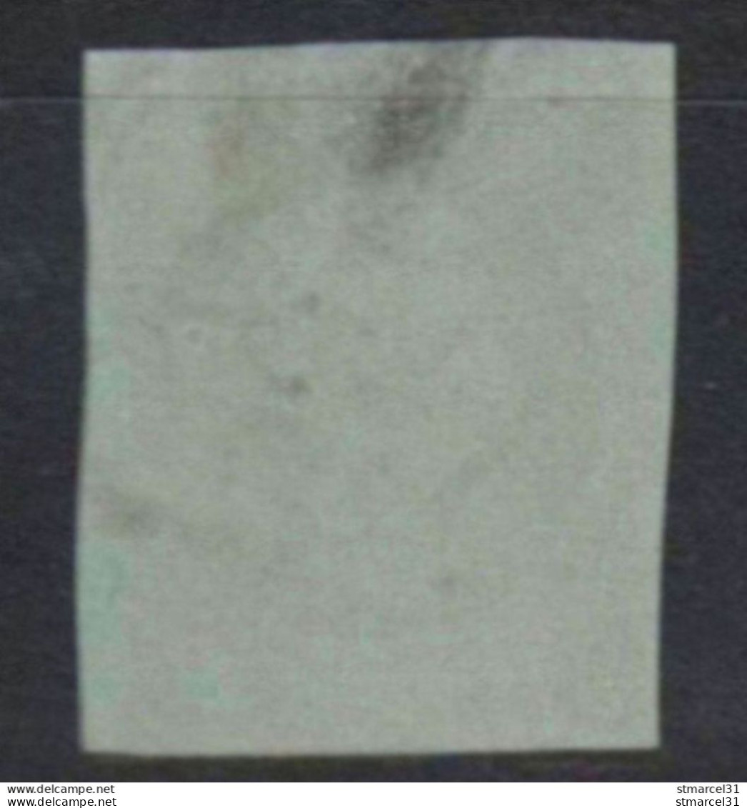 NUANCE "limite FONCE" Du VERT OLIVE Sur Papier  BLEU VIF N°11 TBE Signé - 1853-1860 Napoléon III.