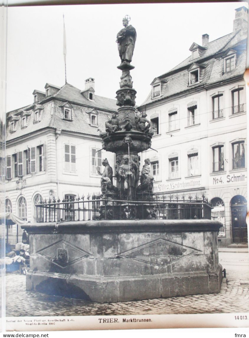 Vintage Grossfoto TRIER-TREVES - Marktbrunnen - 1907 (grande Photo 24 X 19 Cm) Non CP/nicht AK /GP26-13 - Trier