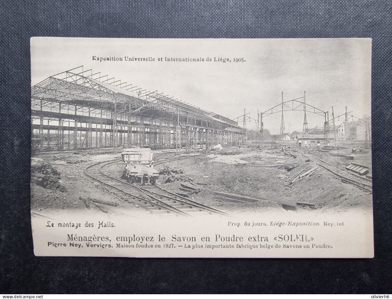 CP BELGIQUE (M2409) LIEGE EXPOSITION 1905 (2 Vues) Pierre Ney Verviers Soleil Le Montage Des Halls - Liege