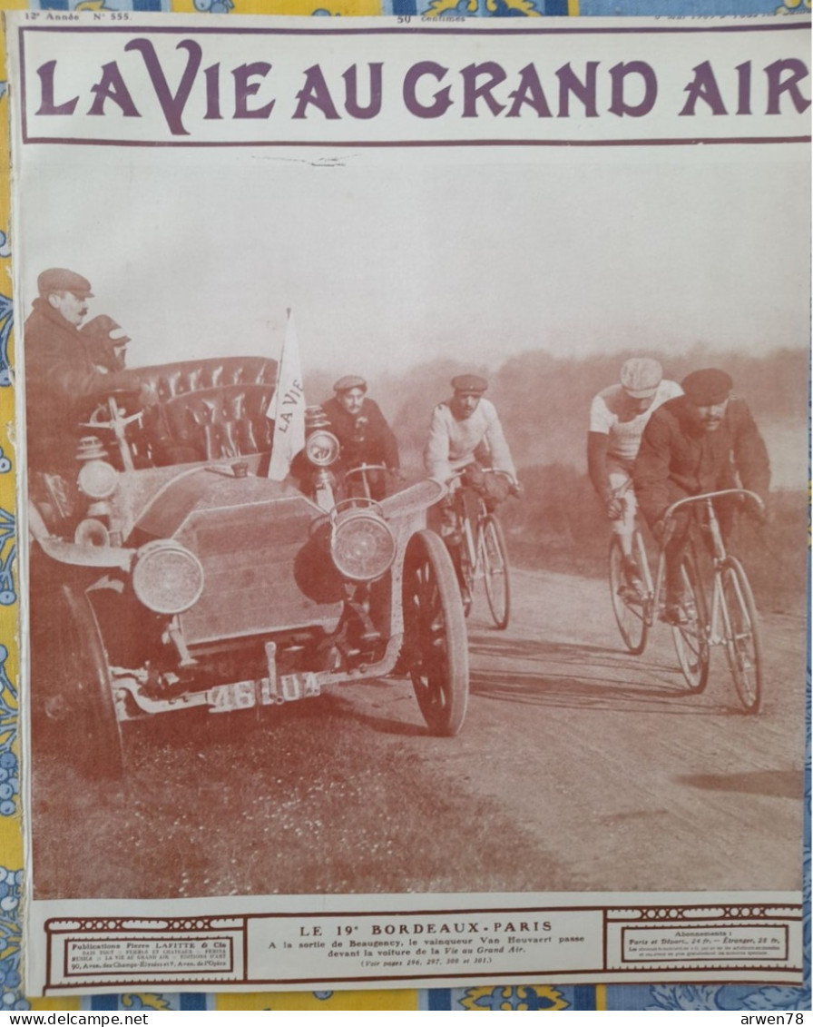 LA VIE AU GRAND AIR N° 555 /1909 19eme BORDEAUX PARIS LA FINALE DE LA COUPE D'ANGLETERRE DE FOOTBALL MANCHESTER  BRISTOL - 1900 - 1949