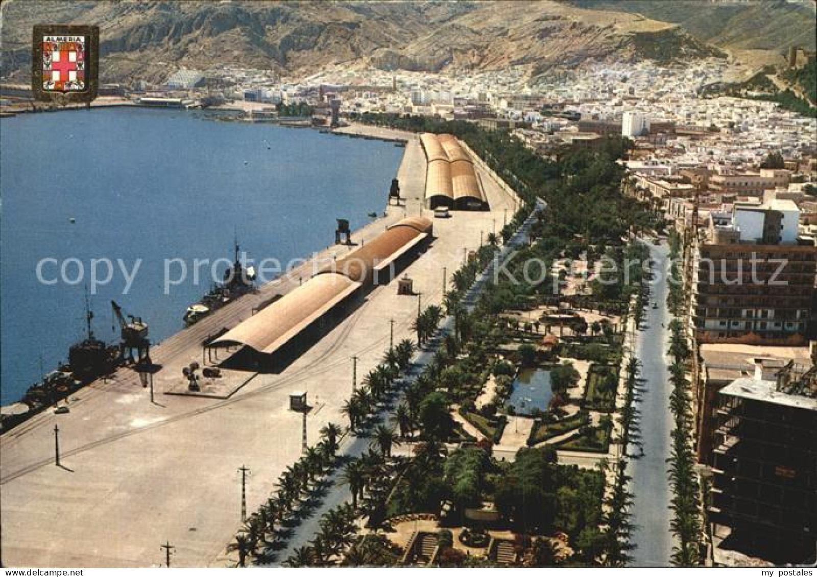 72615058 Almeria Fliegeraufnahme Park Hafen  Almeria - Autres & Non Classés