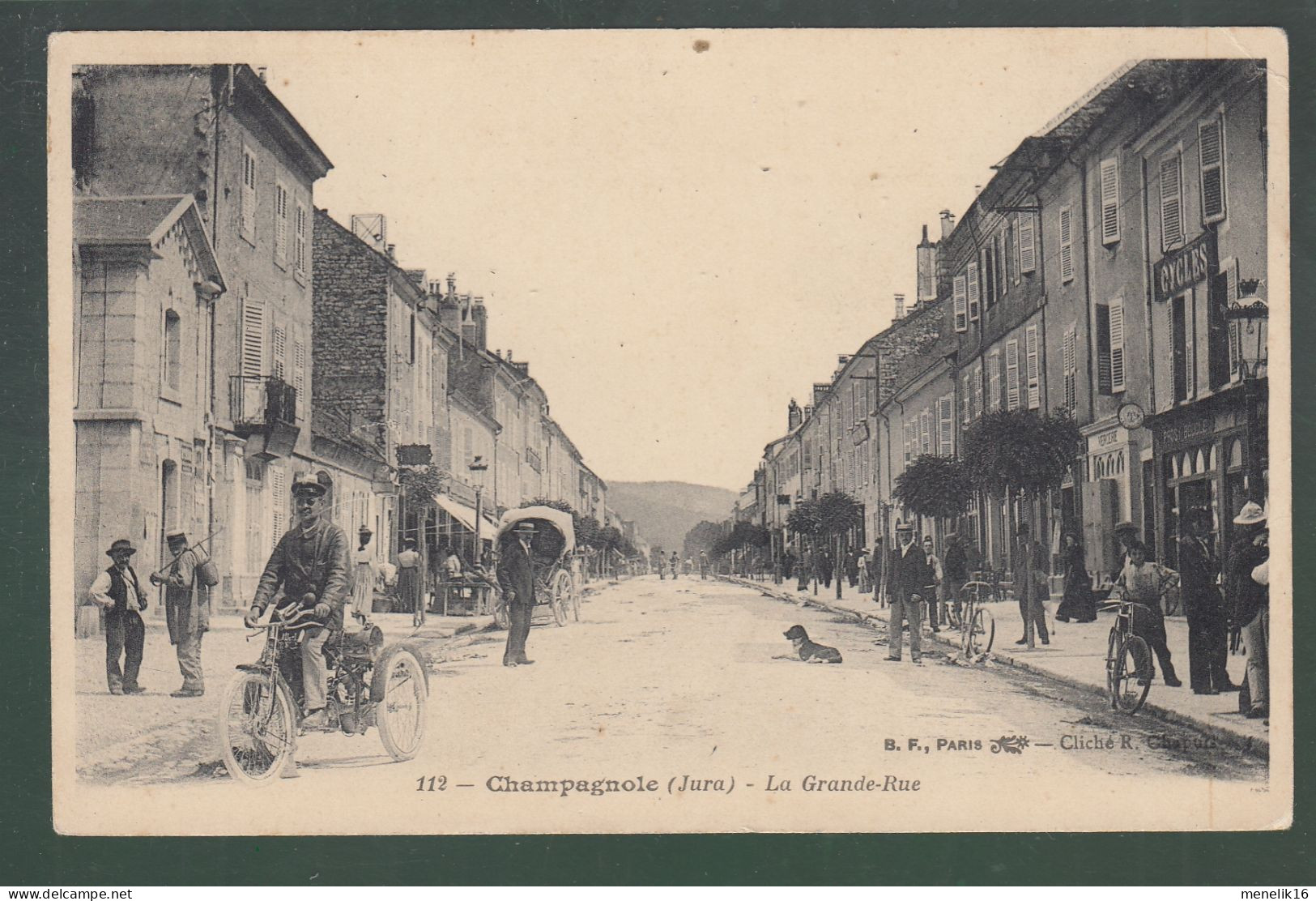 CP - 39 - Champagnole - Grande-Rue - Tricycle à Moteur (moto) - Champagnole