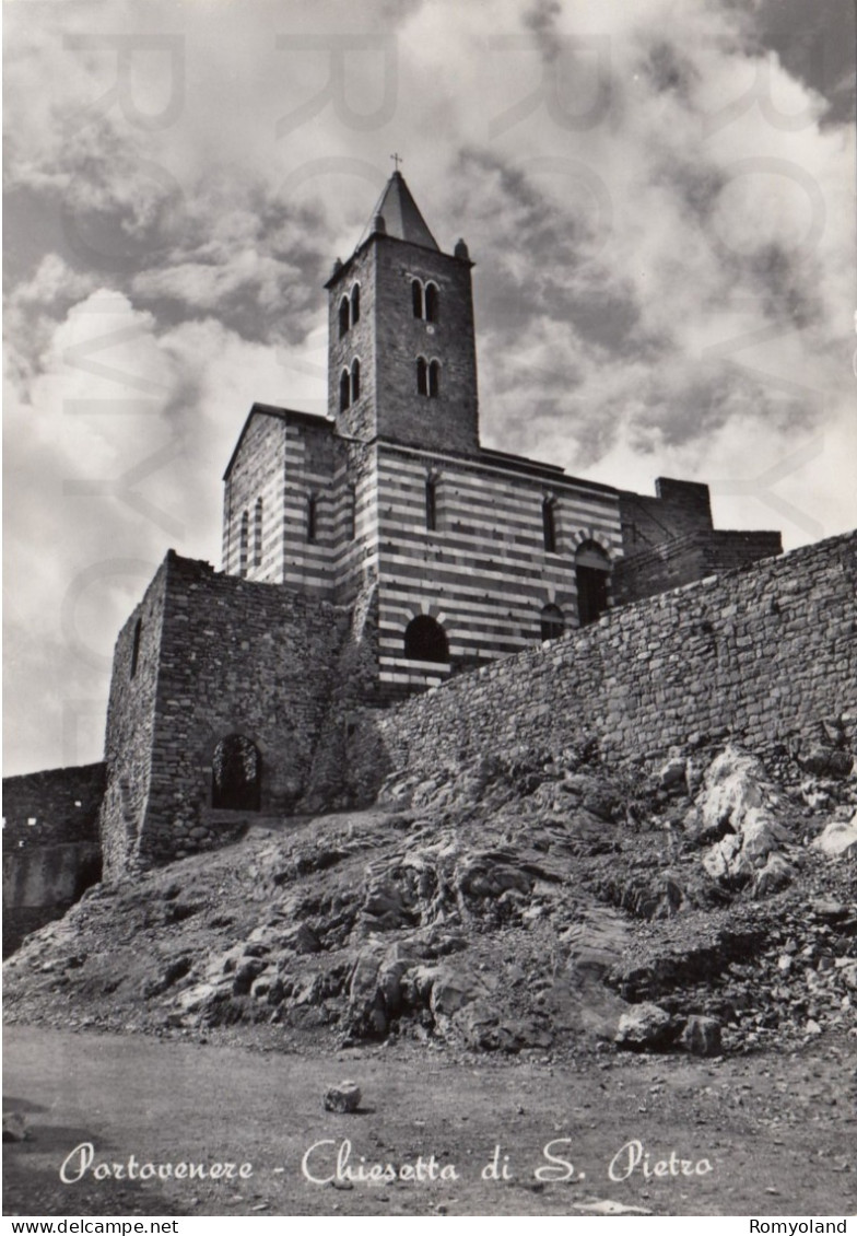 CARTOLINA  C15 PORTOVENERE,LA SPEZIA,LIGURIA-CHIESETTA DI S.PIETRO-STORIA,MEMORIA,RELIGIONE,BELLA ITALIA,NON VIAGGIATA - La Spezia