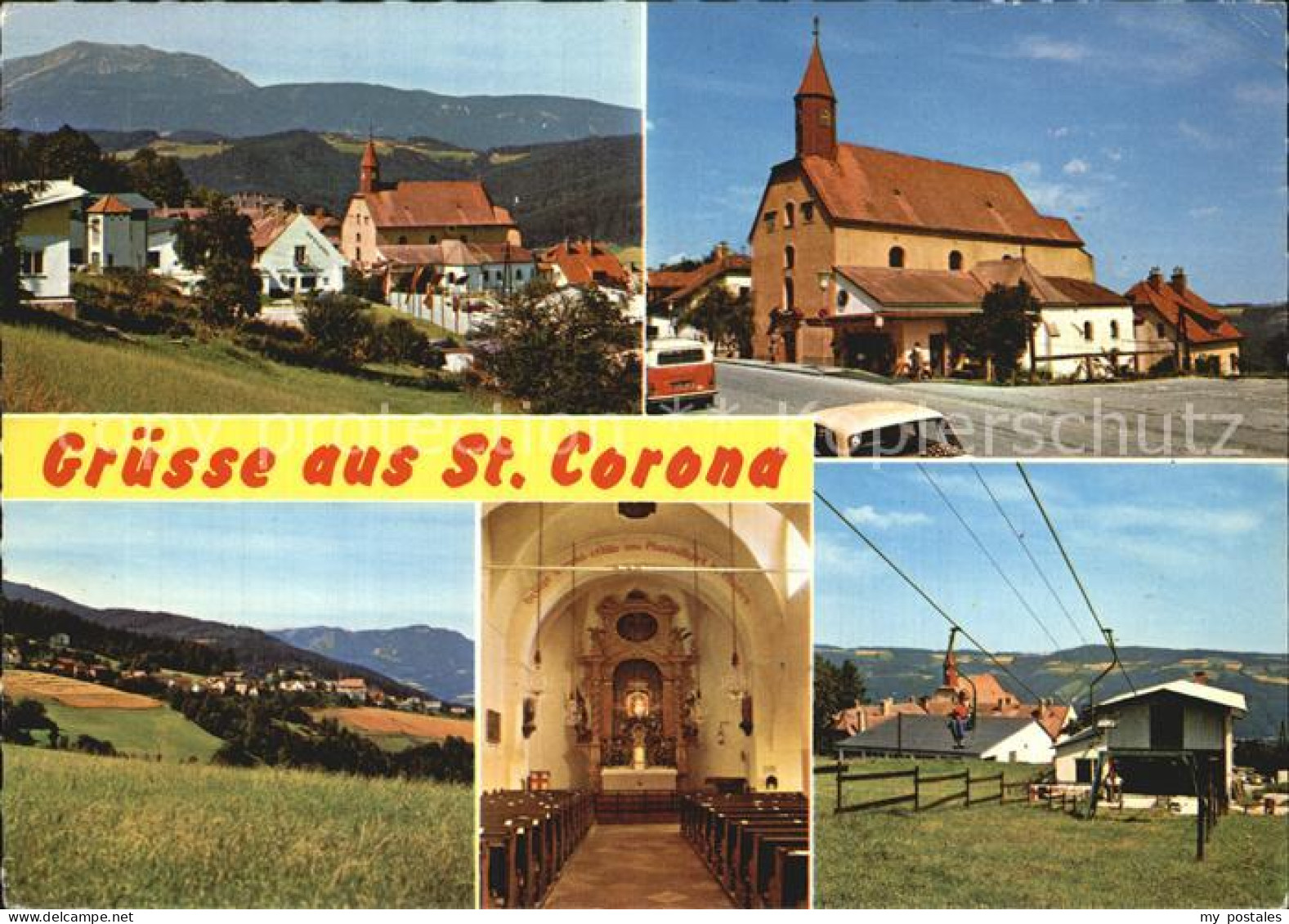 72614597 St Corona Wechsel Panorama Wallfahrtskirche Inneres Sessellift St Coron - Other & Unclassified