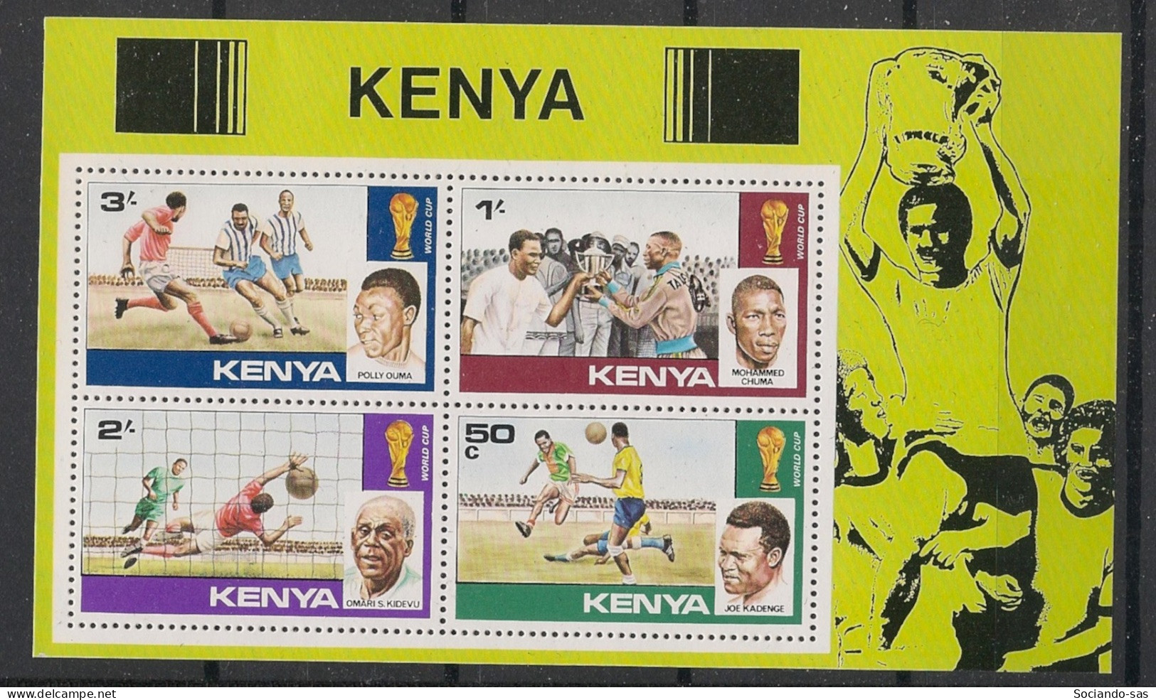 KENYA - 1978 - Bloc-feuillet BF N°YT. 11 - Football - Neuf Luxe ** / MNH / Postfrisch - Kenya (1963-...)