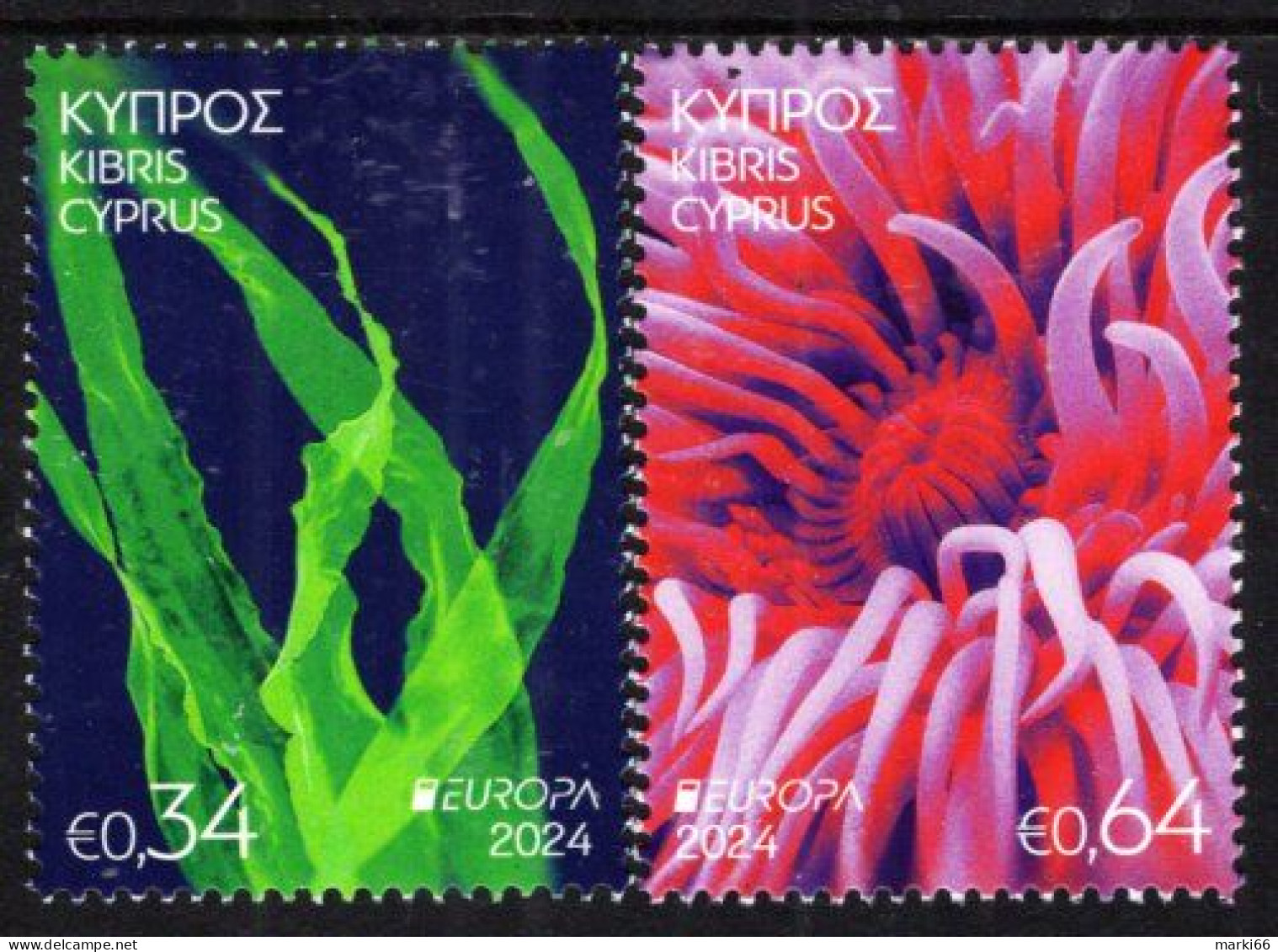 Cyprus - 2024 - Europa CEPT - Underwater Fauna And Flora - Mint Stamp Set - Nuevos