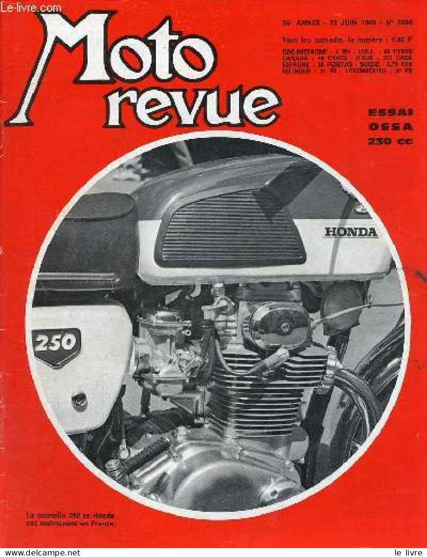 Moto Revue N°1888 22 Juin 1968 - Championnat Du Monde De Moto-cross A Holice - Deux Opinions De Lecteurs Sur Les 125 Mor - Andere Magazine