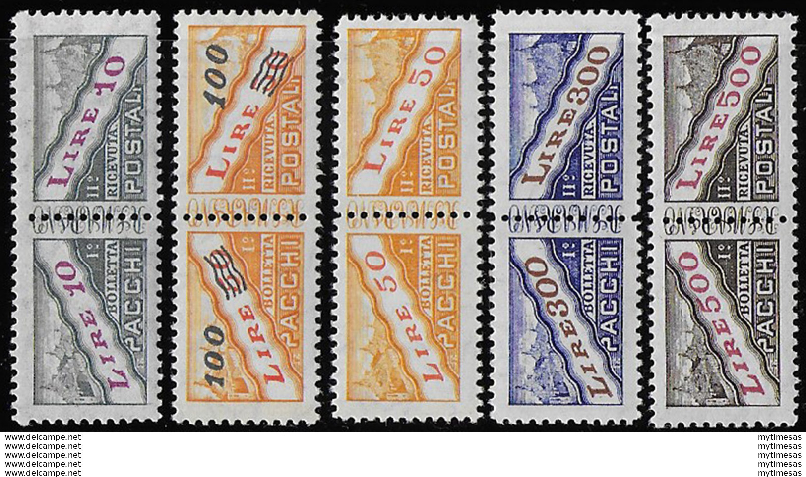 San Marino 1956-61 Pacchi 5v. MNH Sass. N. 37/41 - Autres & Non Classés