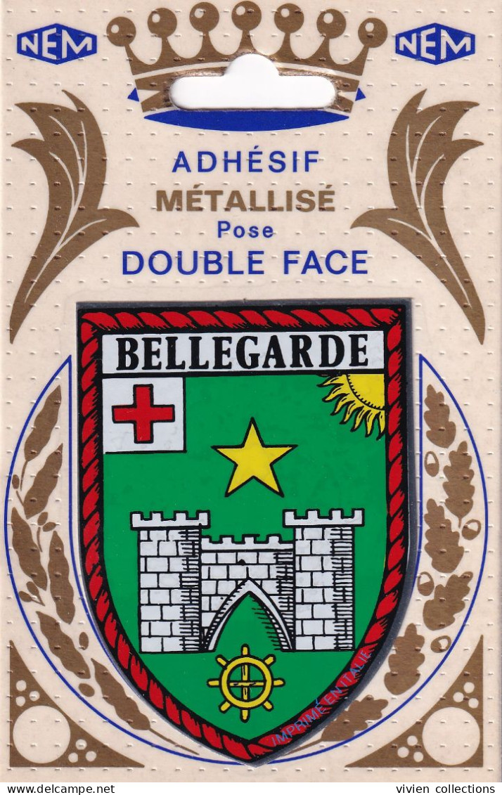 Bellegarde Sur Valserine (01 Ain) Carte état Neuf Avec Blason Adhésif Métallisé Double Face Type Décalcomanie - Bellegarde-sur-Valserine