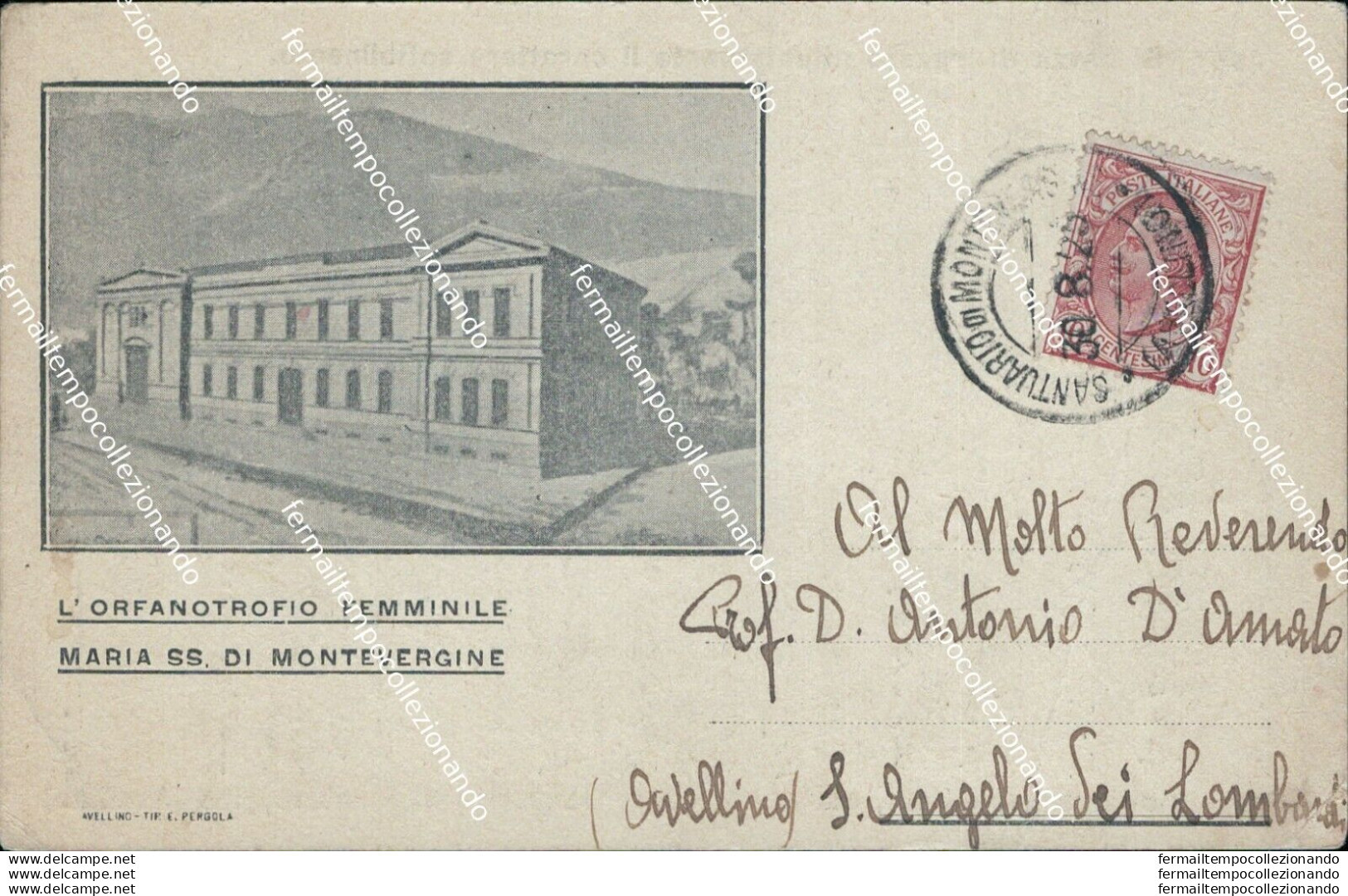 Bh84 Cartolina L'orfanotrofio Femminile Maria S.di Montevergine Avellino - Avellino