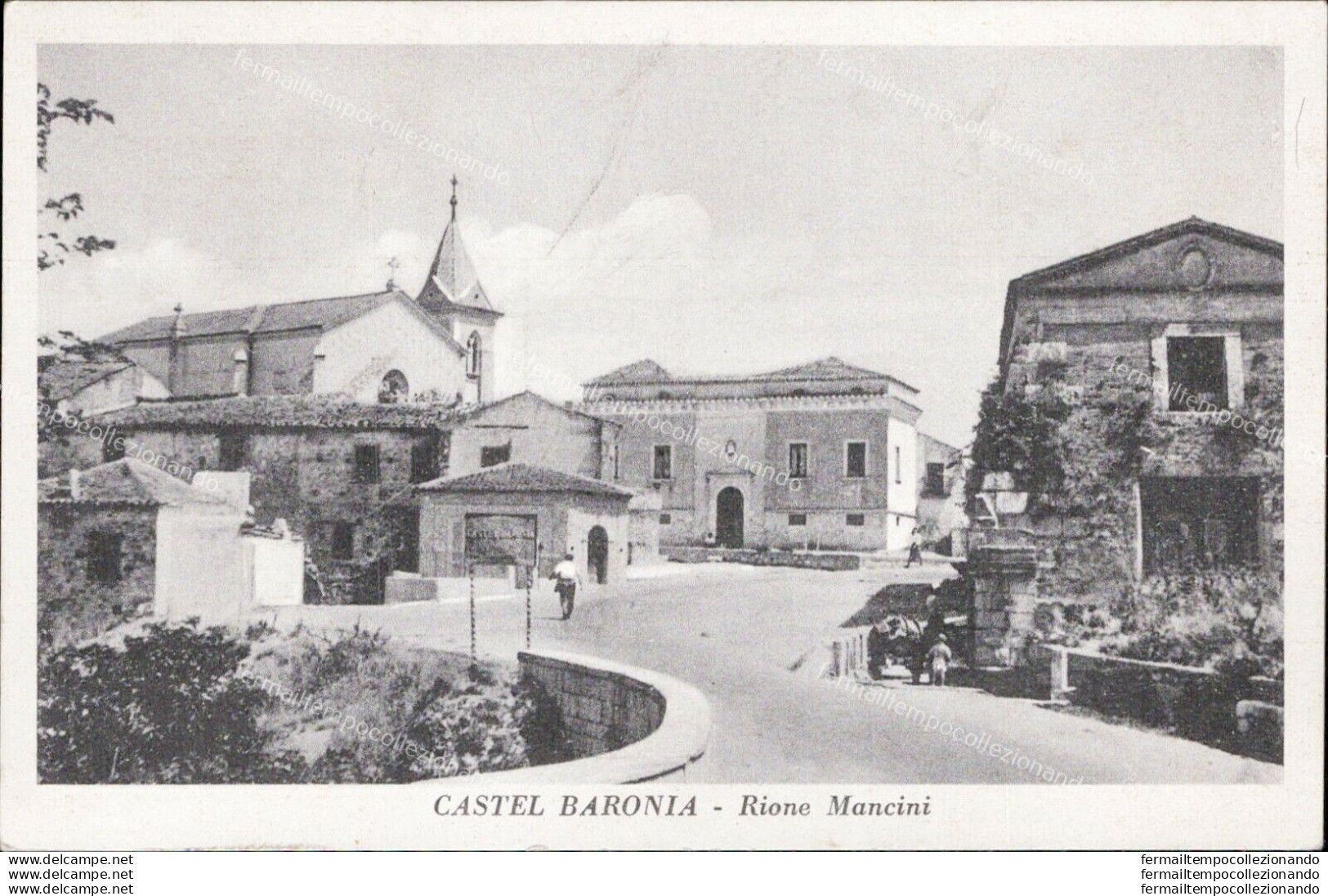 Ai480 Cartolina Castel Baronia Rione Mancini Provincia Di Avellino - Avellino