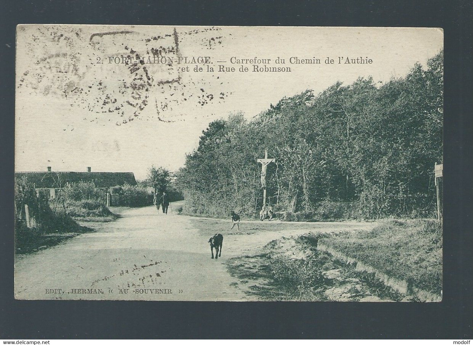 CPA - 80 - Fort-Mahon - Carrefour Du Chemin De L'Authie Et De La Rue De Robinson - Animée - Circulée En 1932 - Fort Mahon