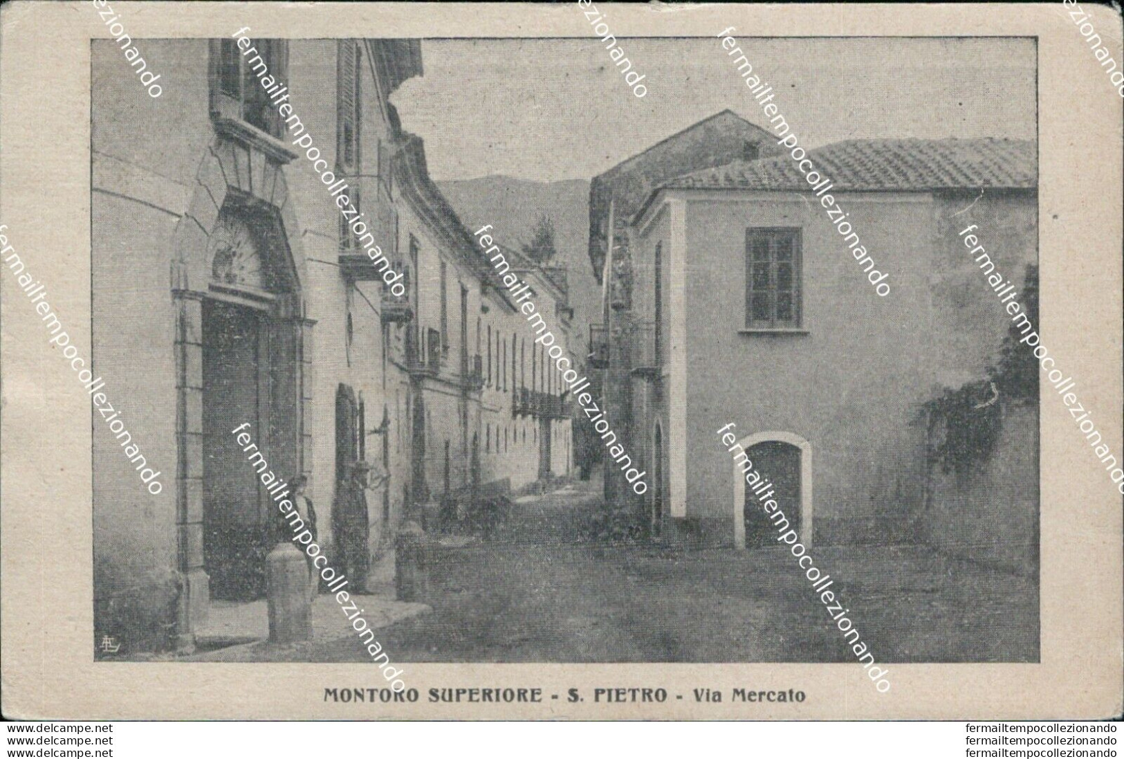 Bt31 Cartolina Montoro Superiore S.pietro Via Mercato Avellino Campania - Avellino