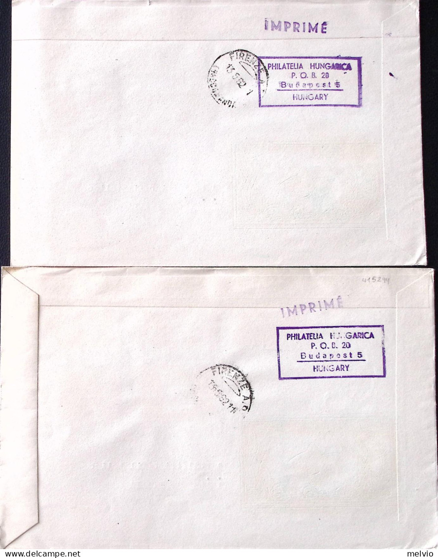 1962-Ungheria Pesci Ornamentali Serie Cpl. (1495/4) Su Due Fdc Raccomandate Per  - FDC