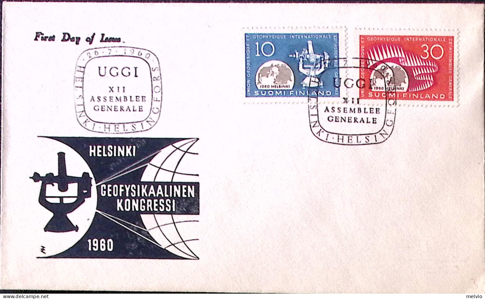 1960-Finlandia Assemblea Geofisici (498/9) Fdc - FDC