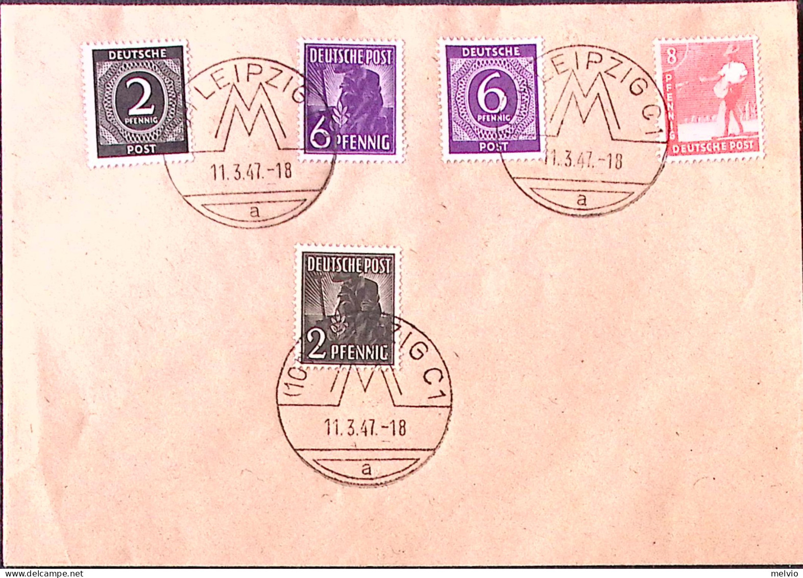 1947-Germania ZONA SOVIETICA Fiera Di Lipsia Annullo Speciale (11.3) - Andere & Zonder Classificatie