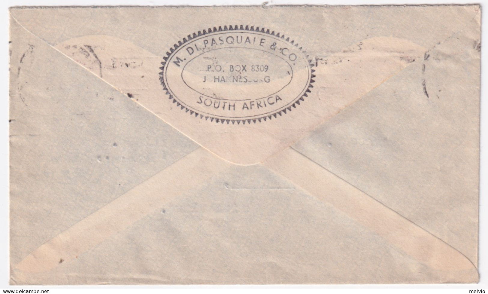 1946-SUD AFRICA Striscia Tre P.6 Su Busta Via Aerea Per La Svizzera - Lettres & Documents