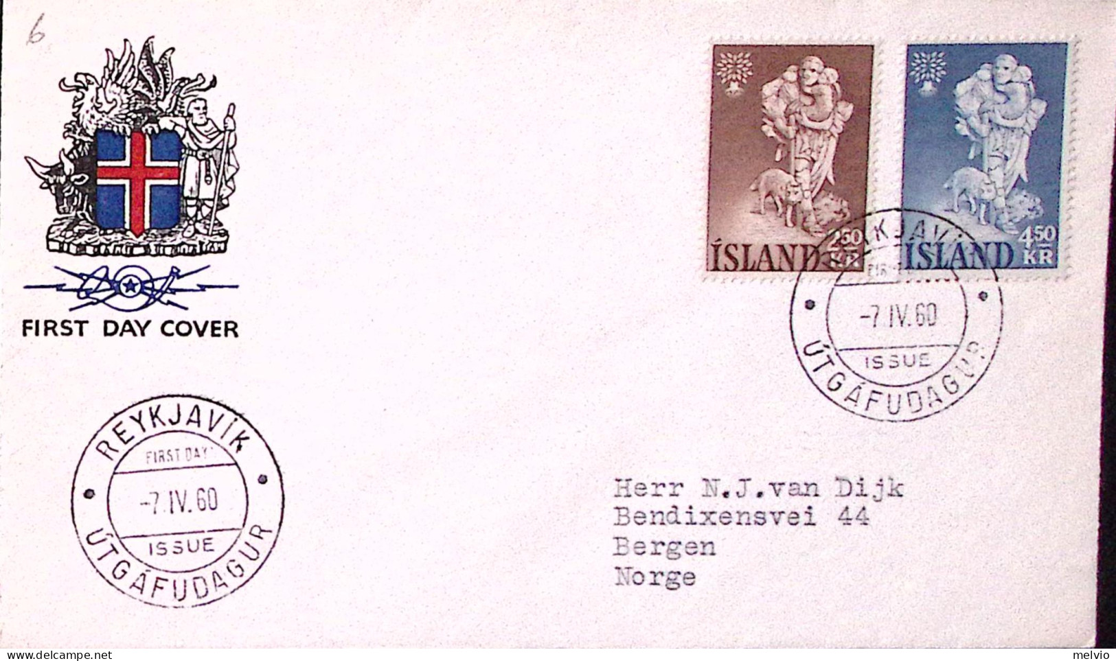 1960-ISLANDA1960 Anno Rifugiato Serie Cpl. (299/0) Su Fdc - Other & Unclassified