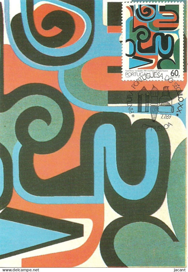 30937 - Carte Maximum - Portugal - Pintura Sec.XX  Nadir Afonso - Les Spirales 1954 - Pintor Painter Peintre - Cartes-maximum (CM)