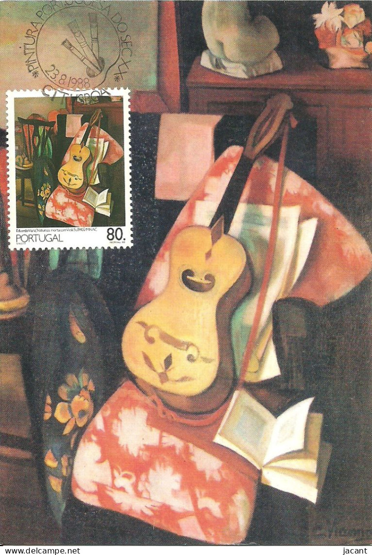 30930- Carte Maximum - Portugal - Pintura Sec.XX Eduardo Viana - Natureza Morta Viola 1940 - Pintor Painter Peintre - Cartes-maximum (CM)