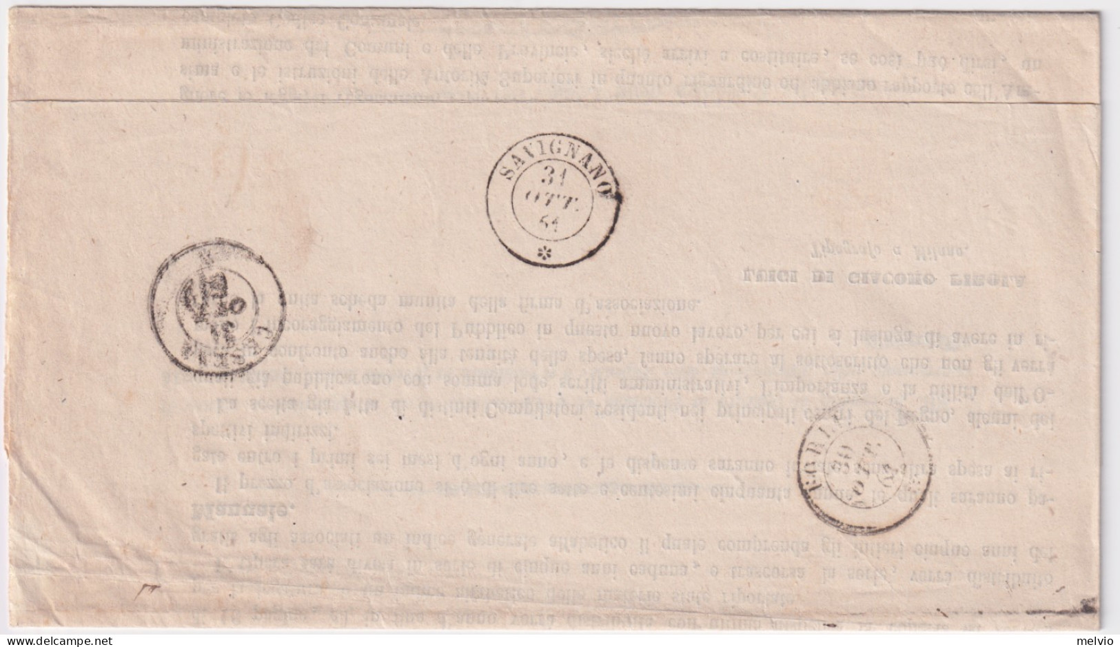 1861-FRANCOBOLLO PER STAMPATI C.2 (20) Isolato Su Stampe Milano (29.12) Firmato  - Marcofilía