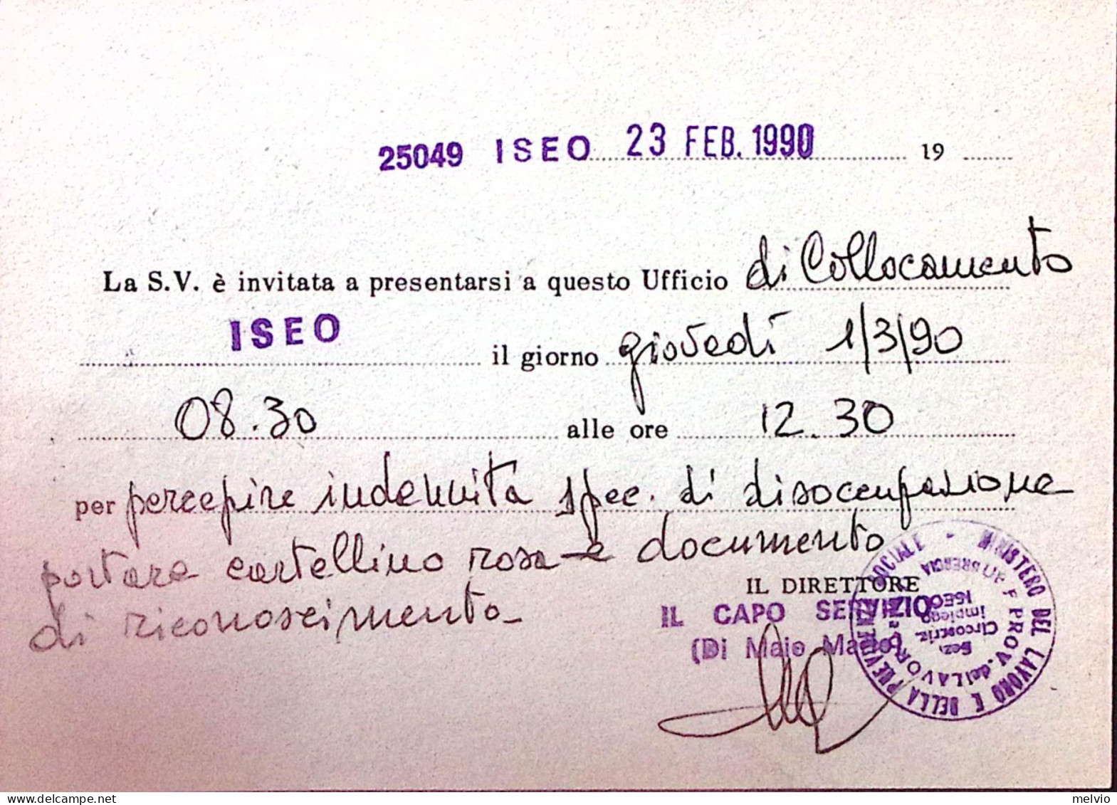 1990-Segnatasse Lire 500, 100 E 50 Su Cartolina Iseo (23.2) Tassa Carico Destina - 1981-90: Marcophilie