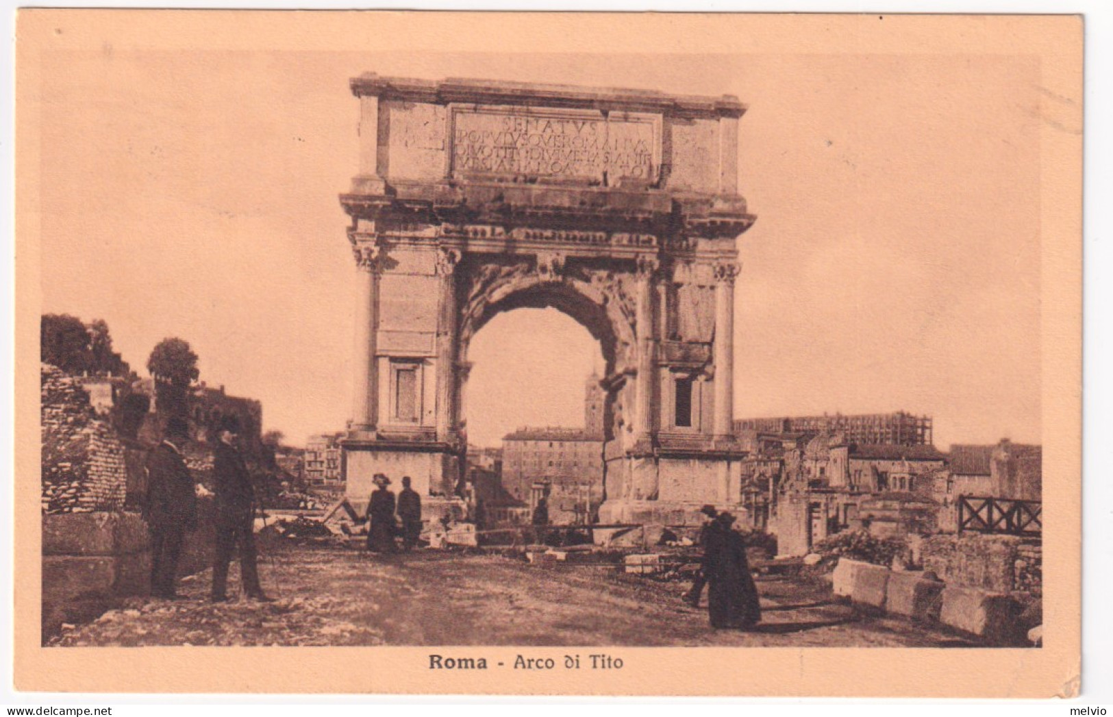 1949-Biennale Venezia Lire 15 (595) Isolato Su Cartolina (Roma Arco Di Tito) Fir - Other & Unclassified