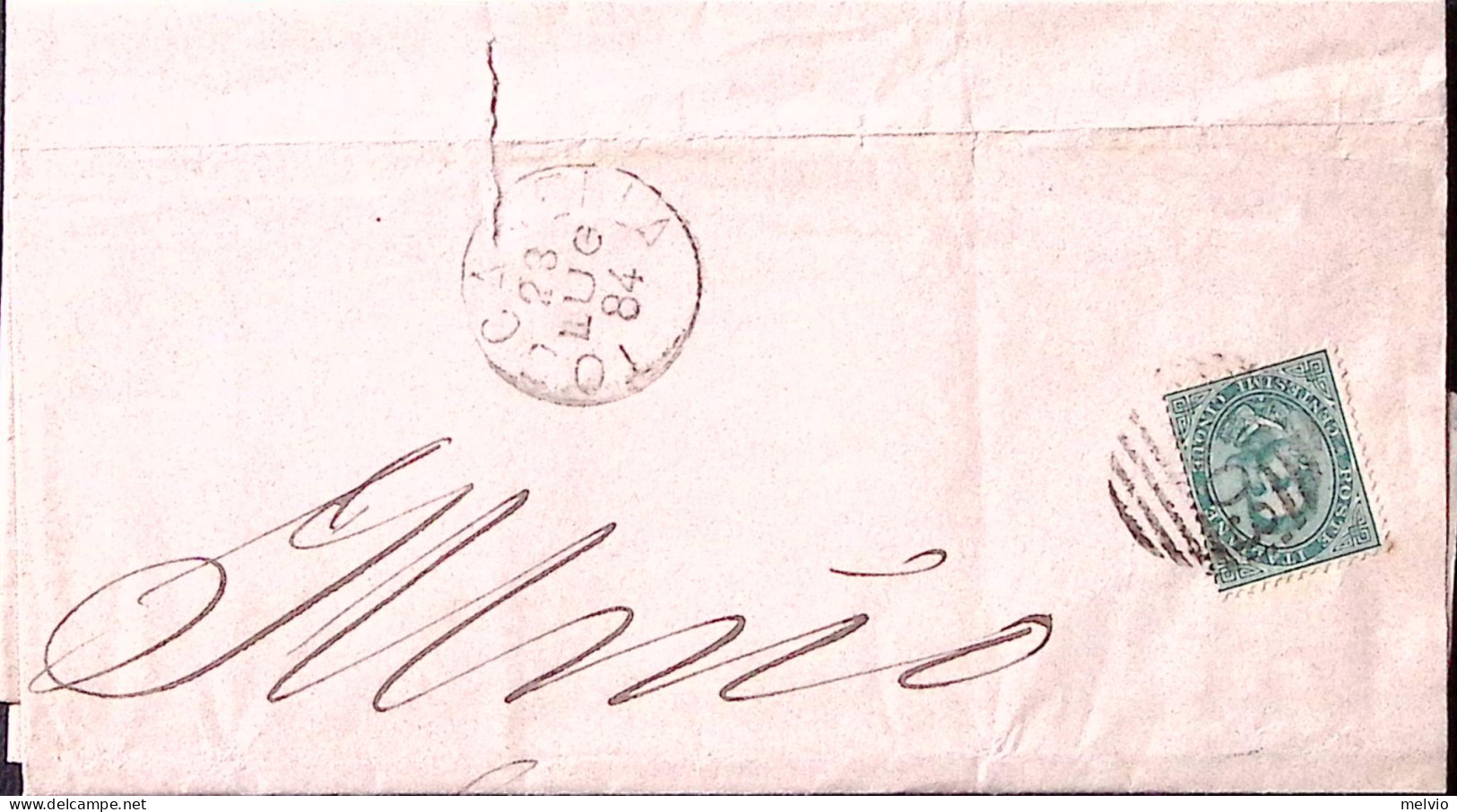 1884-TOSCANELLA C1+sbarre (6.11.84) Su Piego Affrancata C.5 - Storia Postale