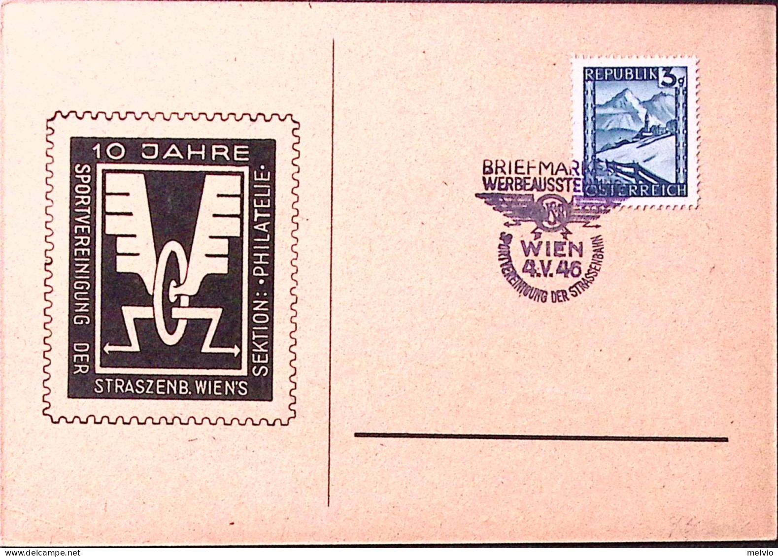 1946-AUSTRIA Giornata Francobollo/Vienna (4.5) Annullo Speciale Su Cartolina - Autres & Non Classés