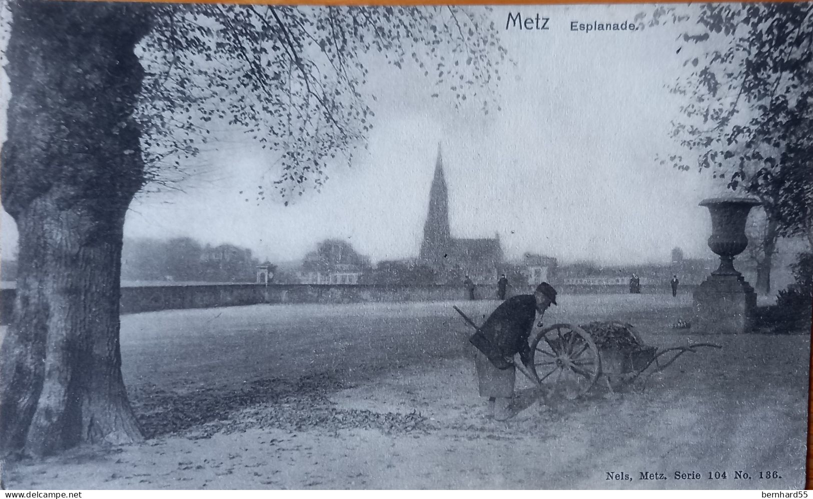 Metz - Esplanade -  Nels Metz Serie 104 No.186  S/w  Postalisch Nicht Gelaufen - Autres & Non Classés